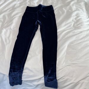 Athleta Kids Velvet Leggings in Deep Navy